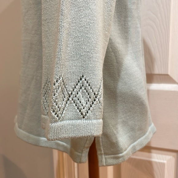 Jeanne Pierre petites sweater pull over 100% cotton green women’s size S small - Picture 5 of 10